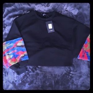 Long sleeve fashion nova crop top hoodie